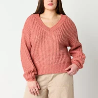 a.n.a Womens V Neck Long Sleeve Pullover Sweater