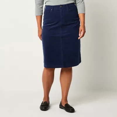 St. John's Bay Womens Midi A-Line Skirt