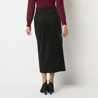 Worthington Womens High Rise Corduroy Skirt