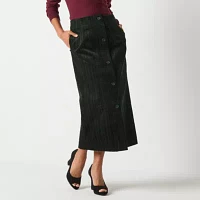 Worthington Womens High Rise Corduroy Skirt