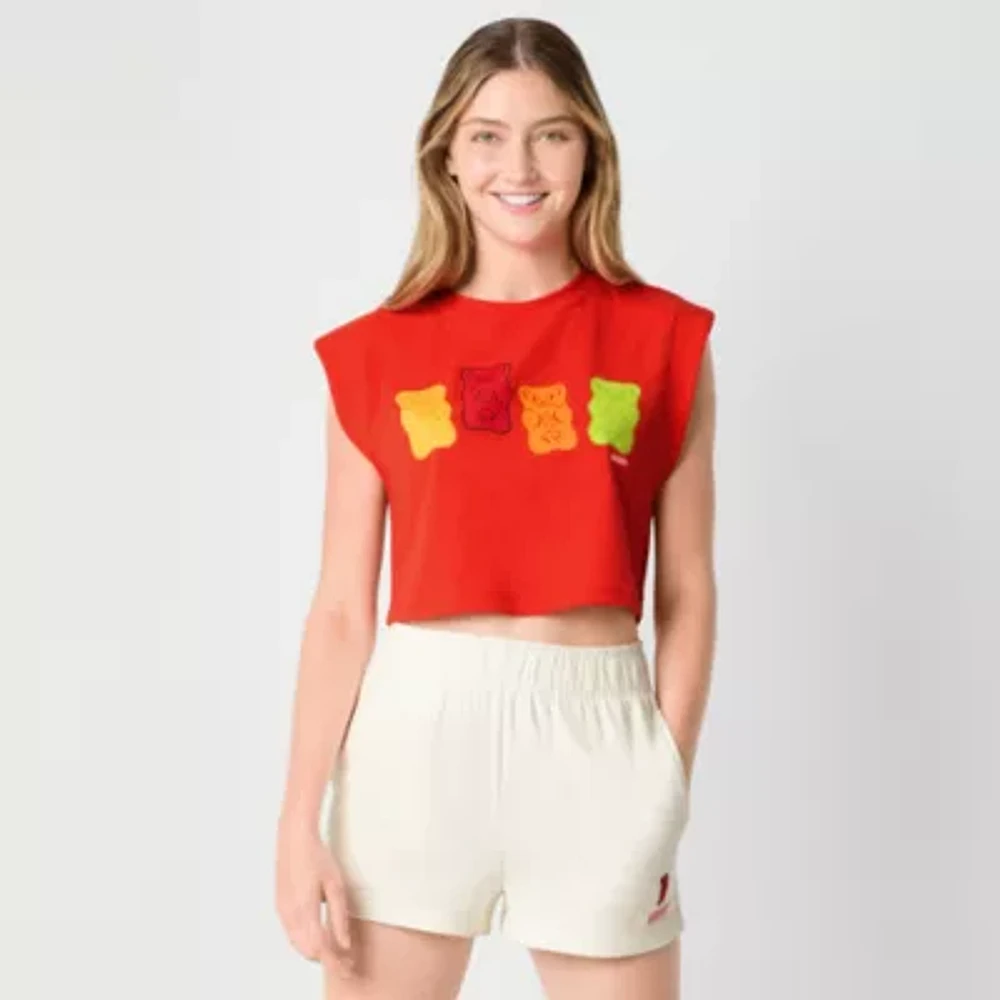 JCPenney x HARIBO Womens Crew Neck Short Sleeve Crop Top