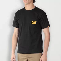 CAT Logo Mens Crew Neck Short Sleeve Pocket T-Shirt