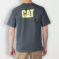 CAT Trademark Heather Mens Crew Neck Short Sleeve T-Shirt