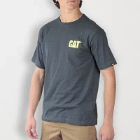 CAT Trademark Heather Mens Crew Neck Short Sleeve T-Shirt