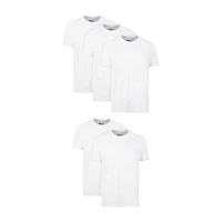 Hanes Cotton Fresh Iq Bonus Pack Mens 5 Short Sleeve Crew Neck T-Shirt