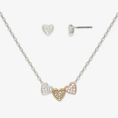 Mixit Womens Heart Hypoallergenic 2-pc. Jewelry Set