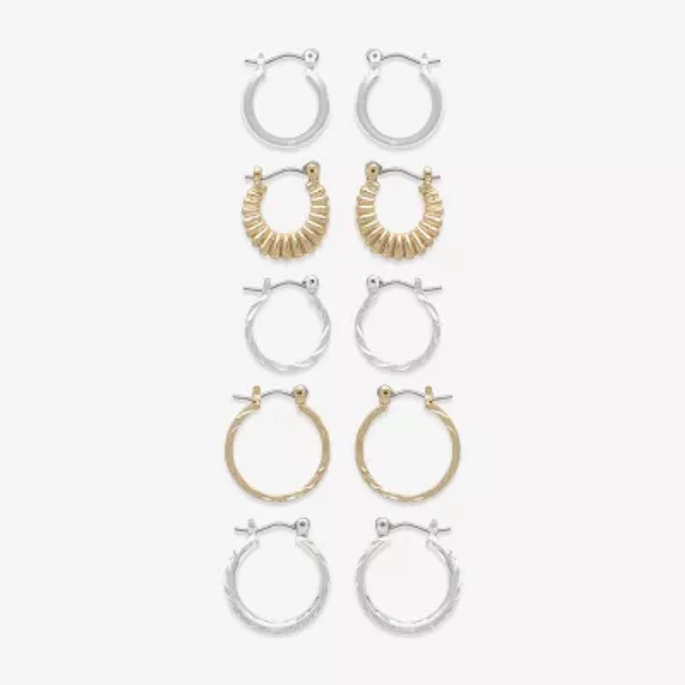 Mixit Womens Hypoallergenic 5 Pair Earring Set