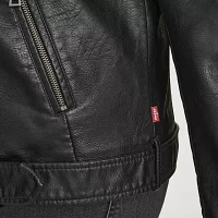Levi's Midweight Faux Leather Wind Resistant Womens Plus Motorcycle Jacket