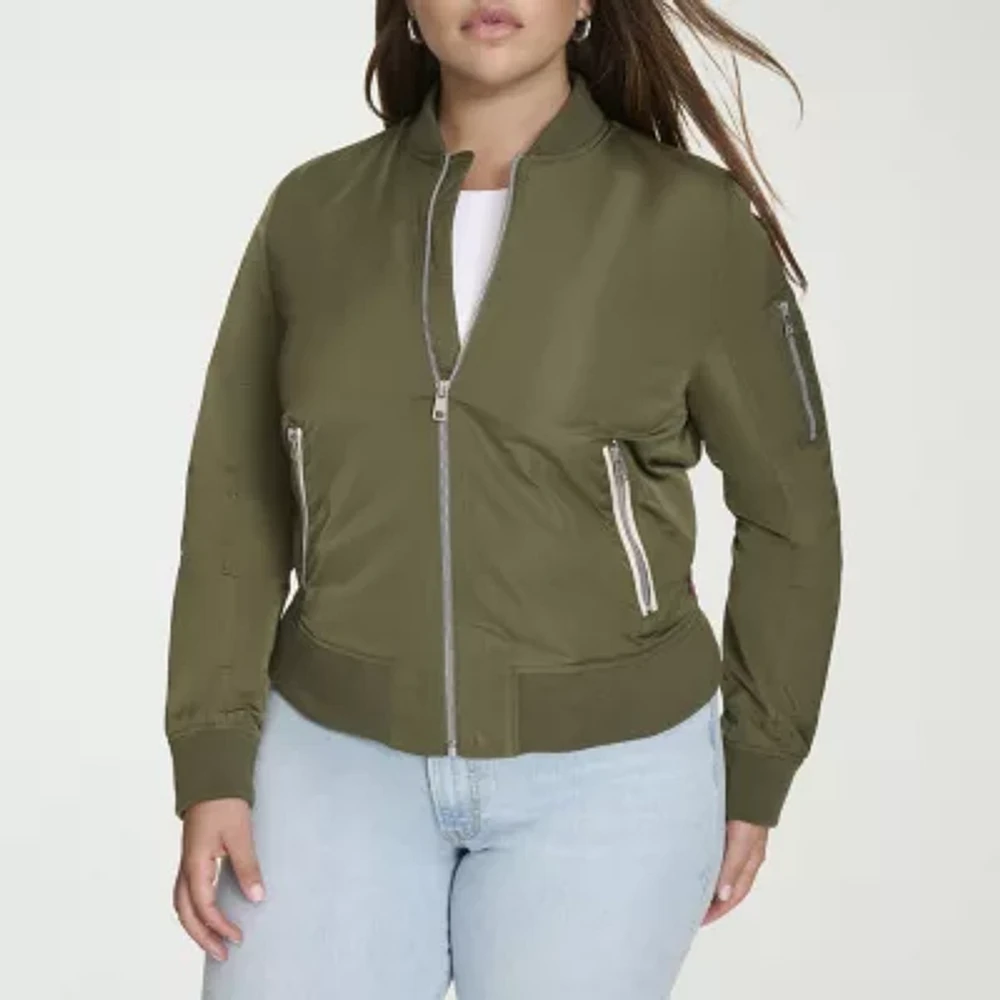 Levi's Wind Resistant Water Midweight Womens Plus Bomber Jacket