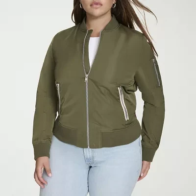 Levi's Wind Resistant Water Midweight Womens Plus Bomber Jacket