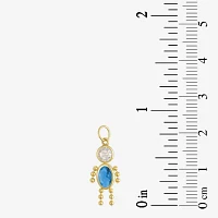 10K Gold December Birthstone Babies Boy Charm