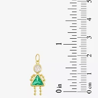 10K Gold December Birthstone Babies Girl Charm