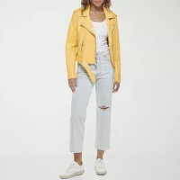 Levi's Midweight Faux Leather Belted Wind Resistant Womens Motorcycle Jacket