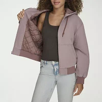 Levi's Denim Hooded Wind Resistant Midweight Womens Bomber Jacket