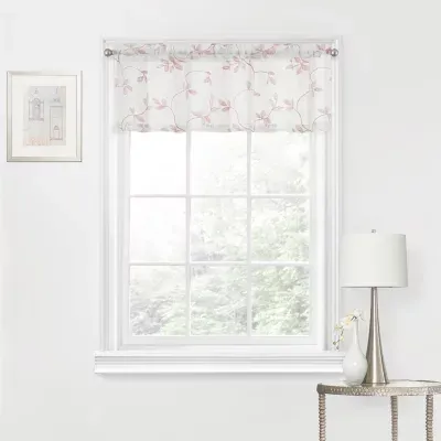 Regal Home Meadow Embroidered Rod Pocket Tailored Valances