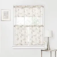 Regal Home Meadow Embroidered Rod Pocket Tailored Valance