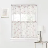 Regal Home Meadow Embroidered Rod Pocket Tailored Valances
