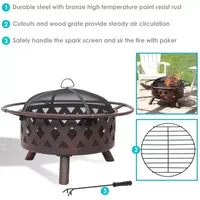 Sunnydaze Collection Portable Weather Resistant Fire Pit