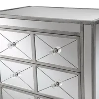 BettyB Living Room Collection 3-Drawer Mirrored End Table