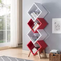 Val Home Office Collection 4-Shelf Bookcase