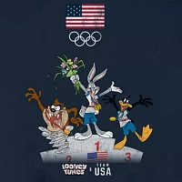 Mens Short Sleeve Looney Tunes Olympics Graphic T-Shirt