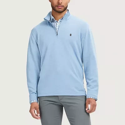 IZOD Luxury Sport Textured Mens Long Sleeve Quarter-Zip Pullover