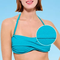 Mynah Textured Bandeau Bikini Swimsuit Top