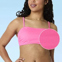 Decree Textured Bandeau Bikini Swimsuit Top Juniors