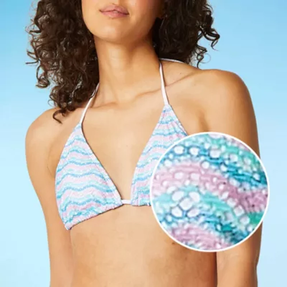 Decree Chevron Triangle Bikini Swimsuit Top Juniors