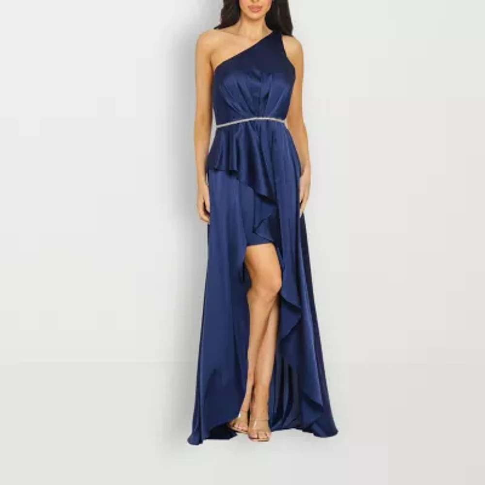 Premier Amour One Shoulder Sleeveless Evening Gown