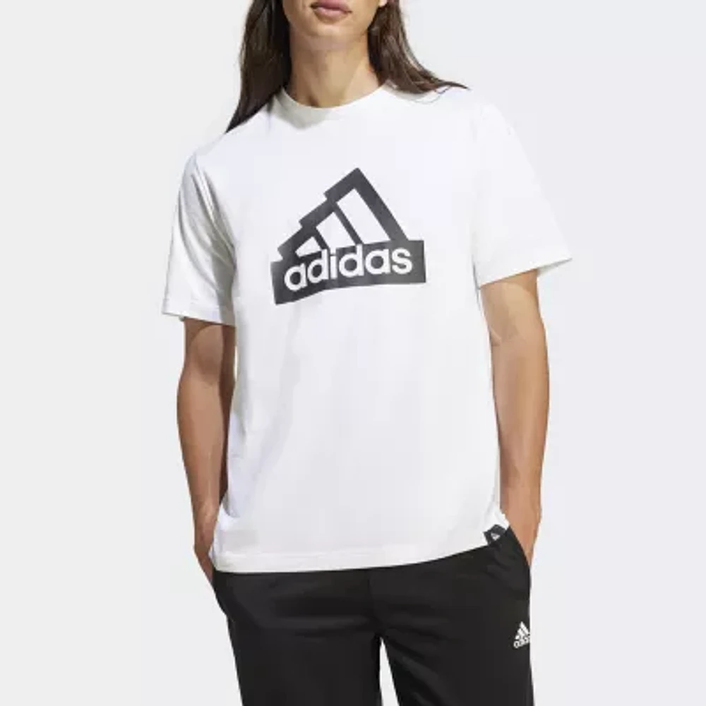 adidas Mens Crew Neck Short Sleeve Graphic T-Shirt