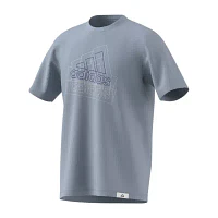 adidas Mens Crew Neck Short Sleeve Graphic T-Shirt