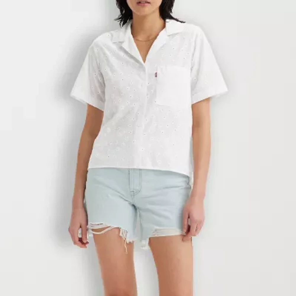 Levi's Joyce Ss Womens Short Sleeve Regular Fit Button-Down Shirt