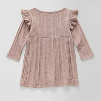 Okie Dokie Toddler & Little Girls Long Sleeve A-Line Dress