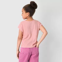 Thereabouts Little & Big Girls Round Neck Short Sleeve T-Shirt