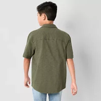 Thereabouts Little & Big Boys Short Sleeve Button-Down Shirt