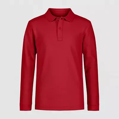 IZOD Little & Big Boys Stretch Fabric Pique Long Sleeve Polo Shirt