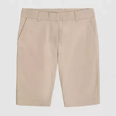 IZOD Little & Big Girls Adaptive Stretch Fabric Adjustable Waist Bermuda Short