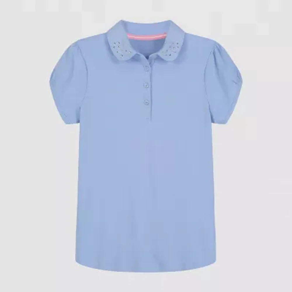 IZOD Little & Big Girls Short Sleeve Stretch Polo Shirt