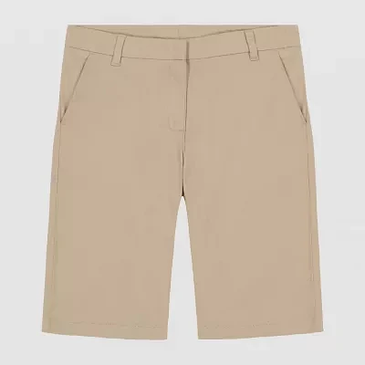 IZOD Little & Big Girls Stretch Fabric Adjustable Waist Bermuda Short
