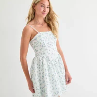 by&by Womens Floral Fit + Flare Dress Juniors