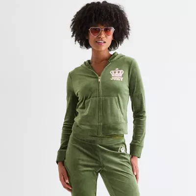 Juicy By Couture Hooded Lightweight Womens Juniors Casual Track Jacket
