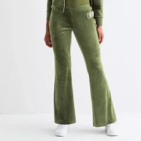 Juicy By Couture Womens Mid Rise Flare Track Pant-Juniors