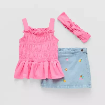 Little Lass Toddler Girls 3-pc. Skort Set