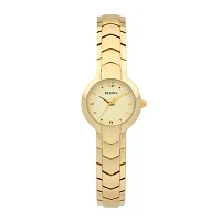 Elgin® Womens Textured Gold-Tone Bracelet Watch