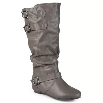 Journee Collection Womens Tiffany Wide Calf Slouch Riding Boots