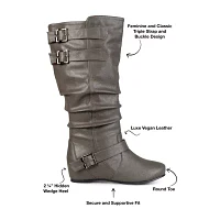 Journee Collection Womens Tiffany Wide Calf Slouch Riding Boots