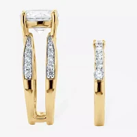 Diamonart Womens 4 3/4 CT. T.W. White Cubic Zirconia 14K Gold Over Silver Bridal Set