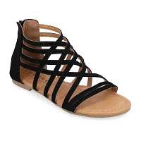 Journee Collection Womens Hanni Criss Cross Strap Gladiator Sandals