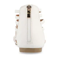 Journee Collection Womens Hanni Criss Cross Strap Gladiator Sandals